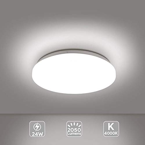 Plafoniera LED Lampada a Soffitto Bianco Naturale 4000K 24W 2050 Lumens