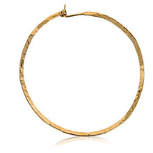 Carica l&#39;immagine nel visualizzatore di Gallery, Orecchini a cerchio martellati 14k oro riempito a grandi...