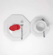 Carica l&#39;immagine nel visualizzatore di Gallery, Tovaglioli Rosa in rosso, set da 12, pronti per Materna, Comunione, Nacita e... - Ilgrandebazar