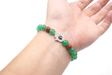 Carica l&#39;immagine nel visualizzatore di Gallery, Bracciale in Pietra Agata 8mm Yoga Reiki Healing Balancing Energy Hamsa Hand... - Ilgrandebazar