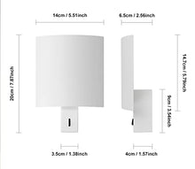 Carica l'immagine nel visualizzatore di Gallery, DAWALIGHT Lampade da Parete per Interni Moderne 6W 3000K LED Luce con Interruttore Design di Piastrelle Cinesi Illuminazione a Parete per Soggiorno Camere da letto Corridoio Ufficio, Alluminio, Bianco