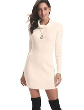 Carica l'immagine nel visualizzatore di Gallery, Aibrou Vestito Maglioni Donna Invernali Eleganti Collo Alto a S, Albicocca - Ilgrandebazar