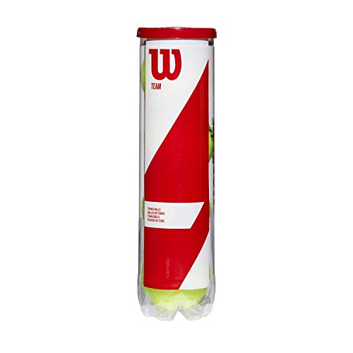 Wilson WRT111900 Palline da Tennis Team W Practice, Tubo con 4 Palline,...