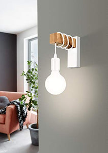EGLO Townshend illuminazione da parete Adatto per uso interno Bianco, Legno... - Ilgrandebazar