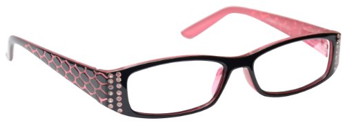 UV Reader Rosa Nero Occhiali Da Lettura Stile Designer Potenza ottica +2,50 - Ilgrandebazar