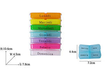 Carica l'immagine nel visualizzatore di Gallery, PortaPillole Settimanale (ITALIANO) Contenitore per Pillole CASSETTO, Colorat