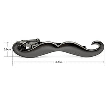 Carica l&#39;immagine nel visualizzatore di Gallery, HONEY BEAR Barba Sottile Fermacravatta per Uomo/Ragazzi Nero 5.6cm - Ilgrandebazar