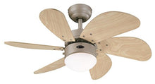 Carica l'immagine nel visualizzatore di Gallery, Westinghouse Lighting Turbo Swirl Finitura In Titanio , Pale Acero Chiaro