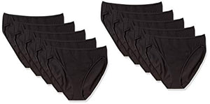 Standard Cotton Stretch Hi-cut Brief Panty, 6-pack,...