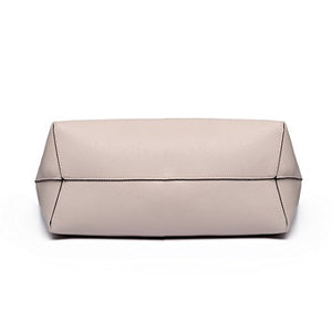 Miss Lulu Borsetta da Donna Grande Ecopelle Borsa a Tracolla Hobo Tote Beige