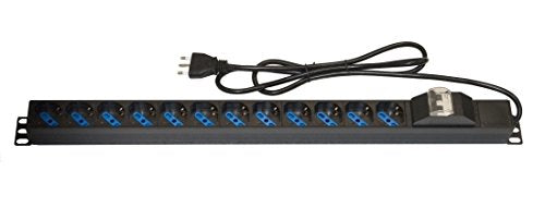 LINK LK10057 Multipresa Verticale a 12 Porte per Armadi Rack con... - Ilgrandebazar