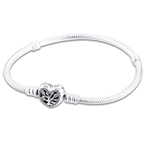 Bracciale Mamma Regalo In Acciaio Inox - Ciondolo Tondo E Cuore, Regolabile Per Festa Della Mamma