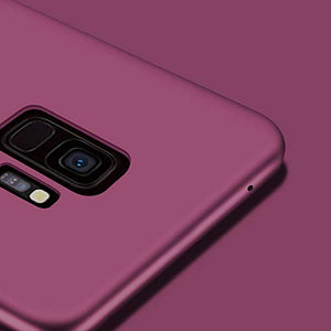 X-level Custodia per Samsung Galaxy S9,Morbido TPU Cover Slim S9-Vino Rosso