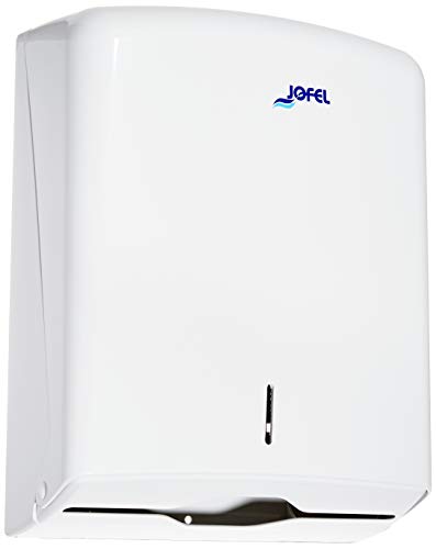 Jofel Ah33000 Dispenser per Asciugamani Piegati a Z, in Abs, Bianco - Ilgrandebazar