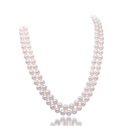 TreasureBay Elegante Collana di Perle a Due Fili per Donna - Ilgrandebazar
