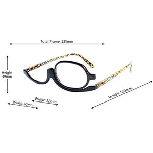 Inlefen lettori ingrandimento Occhiali da trucco ribalta lente Nero - Ilgrandebazar
