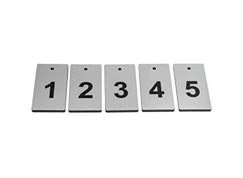 OriginDesigned - Portachiavi con Numeri da 1 a 5, rettangolari incisi in...