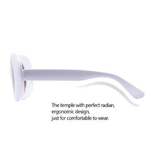 Carica l&#39;immagine nel visualizzatore di Gallery, BOZEVON Retrò Occhiali da sole Ovali - Vintage UV400 Bianco-marrone Scuro - Ilgrandebazar