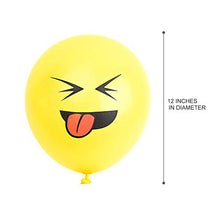 Carica l'immagine nel visualizzatore di Gallery, Goushy 100pcs Palloncini Colorati Emoji Emoticon per Compleanni Festa giallo - Ilgrandebazar
