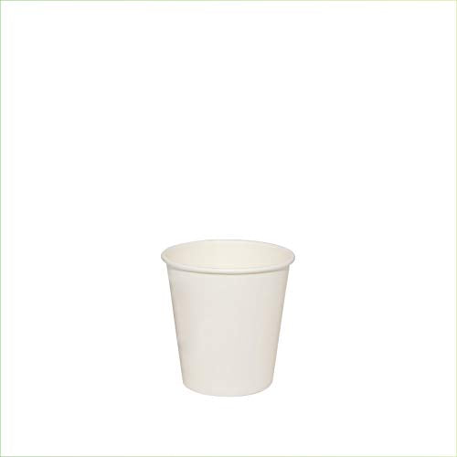 Palucart 500 Bicchieri in Carta per Caffe 75ml Colore Bianco biodegradabili...