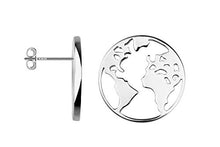 Carica l&#39;immagine nel visualizzatore di Gallery, SOFIA MILANI, 20534, Orecchini da donna con mappamondo, in argento - Ilgrandebazar