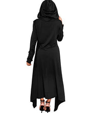Carica l'immagine nel visualizzatore di Gallery, ZANZEA Donna Vestiti con Maniche Lunghe Asimmetrico Elegante Abito L, X-nero - Ilgrandebazar