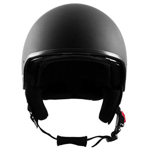 Westt Vintage Casco Jet Retro Moto Nero Opaco Scooter Motorino L (58cm) - Ilgrandebazar