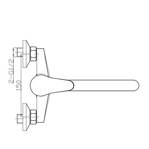 Ambrosiana SEI14070000 Rubinetto Miscelatore Lavello con Girevole, Cromo - Ilgrandebazar