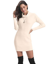 Carica l'immagine nel visualizzatore di Gallery, Aibrou Vestito Maglioni Donna Invernali Eleganti Collo Alto a S, Albicocca - Ilgrandebazar
