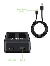 Carica l&#39;immagine nel visualizzatore di Gallery, HSU - Batteria e caricatore doppio compatibile per Gopro Hero Per 5 6 7