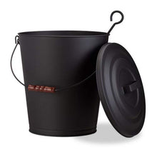 Carica l&#39;immagine nel visualizzatore di Gallery, Relaxdays 10022305 Secchio Raccogli Cenere e Ascheeimer einzeln, Nero