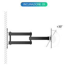Carica l'immagine nel visualizzatore di Gallery, Famgizmo Inclinare Orientabile Supporto 10"-30" Inclinabile/Girevole - Nero - Ilgrandebazar