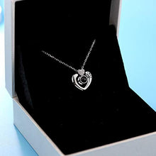 Carica l&#39;immagine nel visualizzatore di Gallery, Amaza Argento sterling S925 100 Lingue Ti Amo Collana con Heart In Silver - Ilgrandebazar