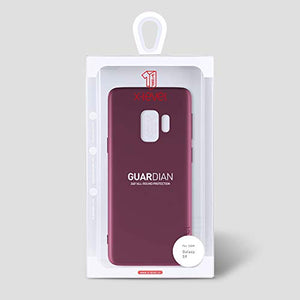X-level Custodia per Samsung Galaxy S9,Morbido TPU Cover Slim S9-Vino Rosso