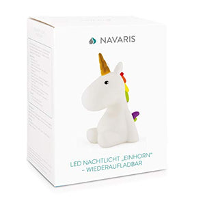 Navaris Luce notturna LED Unicorno - Ricaricabile, 1) - Bianco - Ilgrandebazar