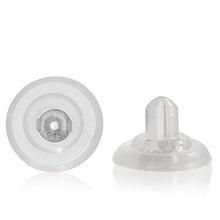Carica l&#39;immagine nel visualizzatore di Gallery, Universal EZback Supporti Orecchini in Silicone Grande - 1 Paio, Argento 925 - Ilgrandebazar