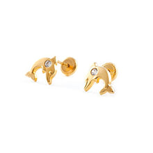Carica l&#39;immagine nel visualizzatore di Gallery, Monde Petit T1817P -Orecchini per bambini, oro giallo 18k (750) - Ilgrandebazar