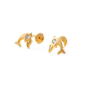 Monde Petit T1817P -Orecchini per bambini, oro giallo 18k (750) - Ilgrandebazar