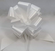 Carica l&#39;immagine nel visualizzatore di Gallery, 50 COCCARDE BIANCO AUTOTIRANTI 3,0 CM MATRIMONIO AUTO CASA NOZZE BATTESIMO... - Ilgrandebazar