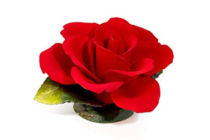 Rosa Rossa Fragrant In Porcellana Prodotta A Mano Italia Da... - Ilgrandebazar
