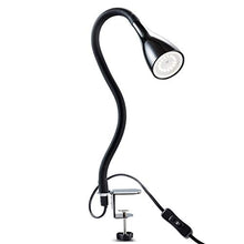 Carica l&#39;immagine nel visualizzatore di Gallery, Lampada LED da tavolo con morsetto dimmerabile, include lampadina 5W Nero - Ilgrandebazar