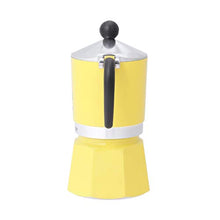 Carica l&#39;immagine nel visualizzatore di Gallery, Bialetti Rainbow Caffettiera Colorata, Alluminio, Giallo, 3 3 Tazze, Giallo