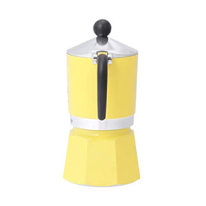 Bialetti Rainbow Caffettiera Colorata, Alluminio, Giallo, 3 3 Tazze, Giallo