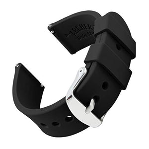 Archer Watch Straps | Ricambio di Cinturino Silicone per Uomo e 22mm, Nero - Ilgrandebazar
