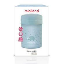 Carica l'immagine nel visualizzatore di Gallery, Thermos Portapappa Bèbè con ermetici 700 ml Miniland 89226 Thermetic azure