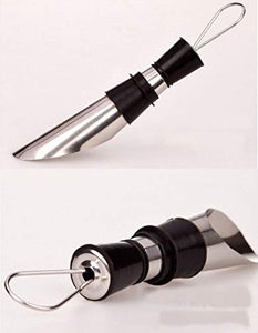 le bottiglie di vino in acciaio inossidabile aerating beccuccio e Pack 5 - Ilgrandebazar