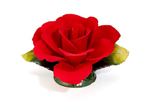 Rosa Rossa Fragrant In Porcellana Prodotta A Mano Italia Da... - Ilgrandebazar