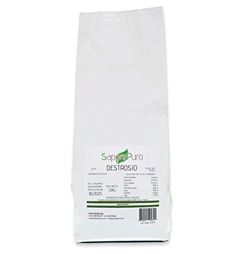 SaporePuro DESTROSIO MONOIDRATO - Ideale per Gelati e Sorbetti - 1,5kg -...