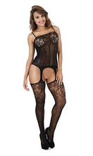 Carica l'immagine nel visualizzatore di Gallery, iMixCity Donna Bodystockings Cavallo Aperto Pizzo Intimo Taglia unica, B - Ilgrandebazar