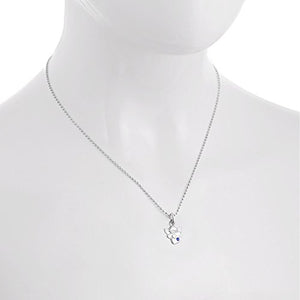 butterfly Bambine Ragazze Catena Argento 925 Swarovski Elements Originali...